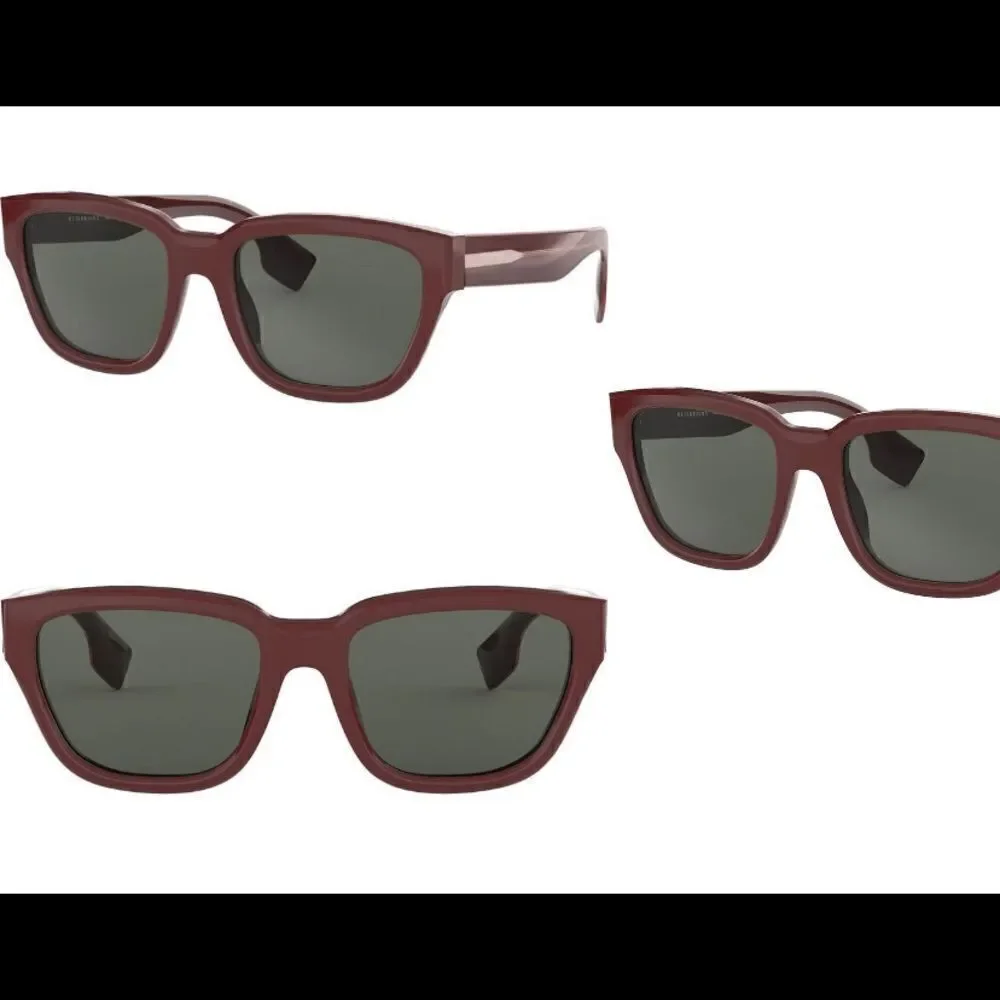 Burberry Bordeaux square sunglasses. New, with tags and case. In box.